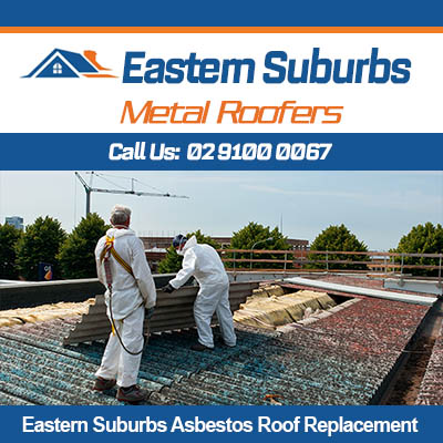 Asbestos roof replacement in progress on Eastern Suburbs commercial building