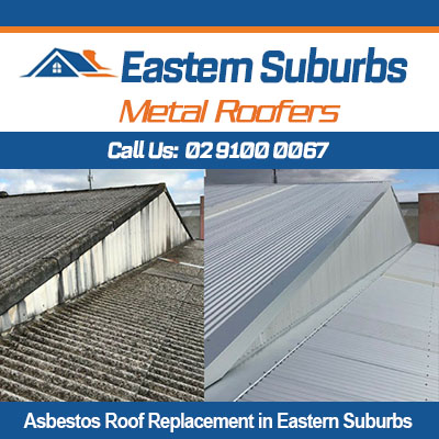 Metal roofing installation before and after asbestos removal in Eastern Suburbs