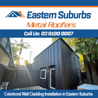 Colorbond wall cladding installation on Eastern Suburbs residential home
