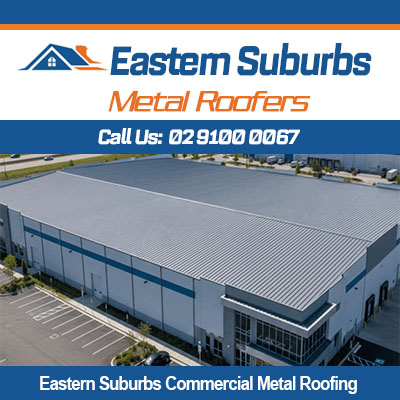 Commercial metal roofing installation on Eastern Suburbs industrial building